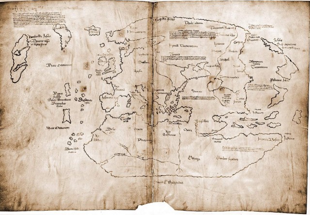 Мапа скандинавського світу разом з Вінландом 